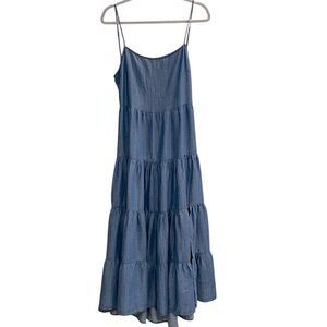 LE LIS Blue Maxi Dress Size Large